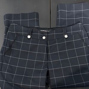 Nike Women's Black and White Grid Track Pants